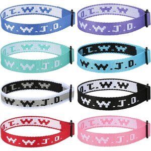6 Unisex WWJD Wristbands - Water-Resistant Silicone for Everyday Inspiration